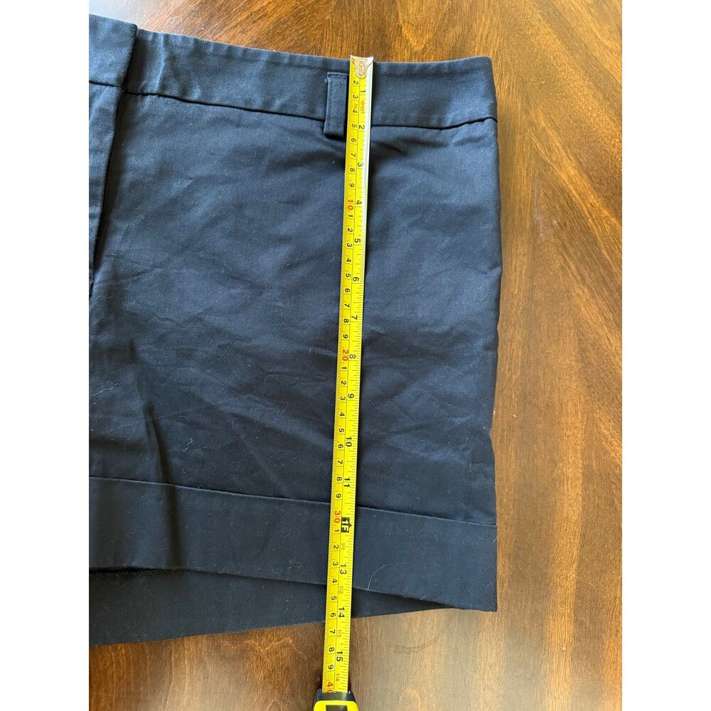Express Womens Mid Rise Cuffed Shorts 14 Black Cotton Blend Casual Summer Comfy - Picture 7 of 8